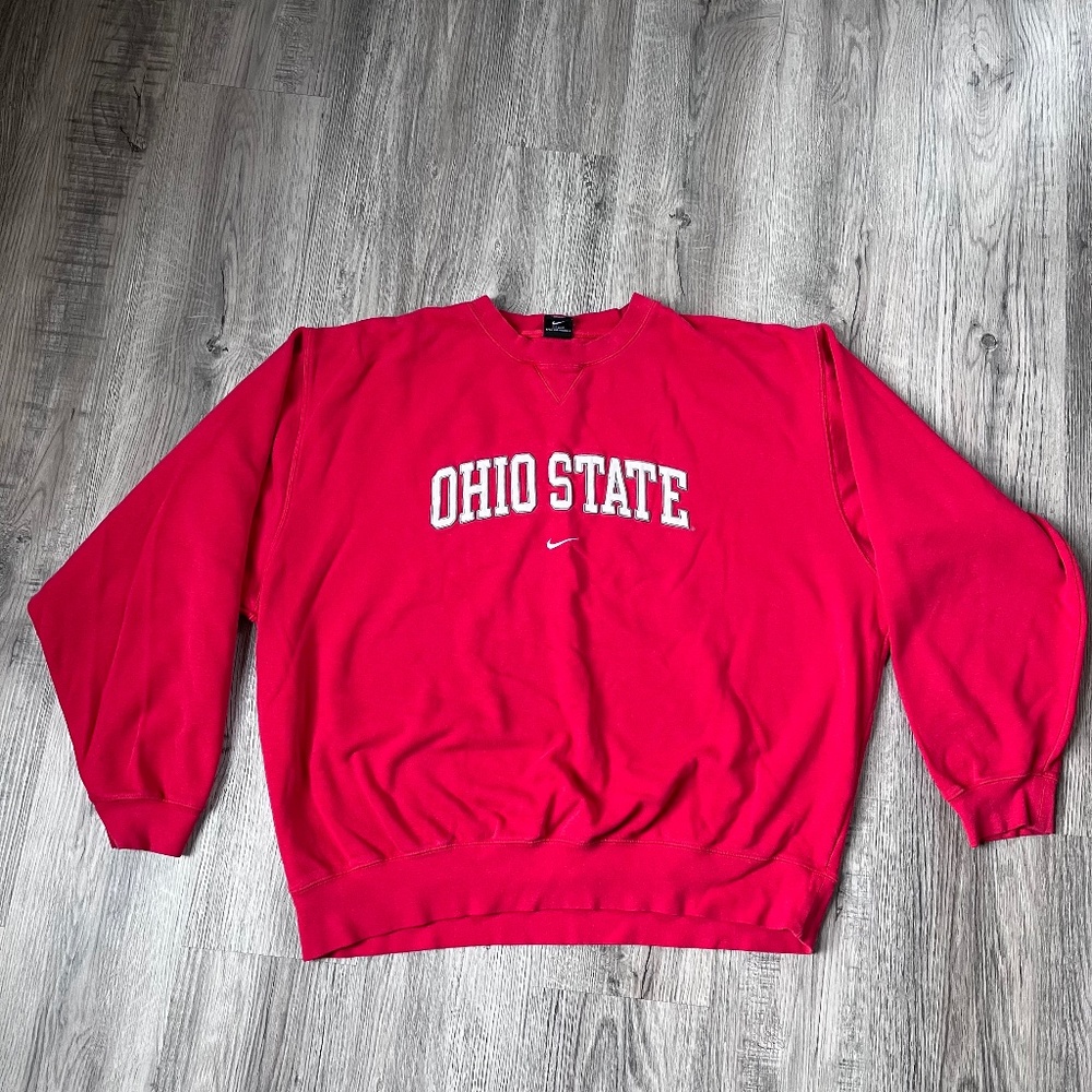 Vtg Nike Team Mens XXL Mini Swoosh Ohio State University buckeyes Sweatshirt